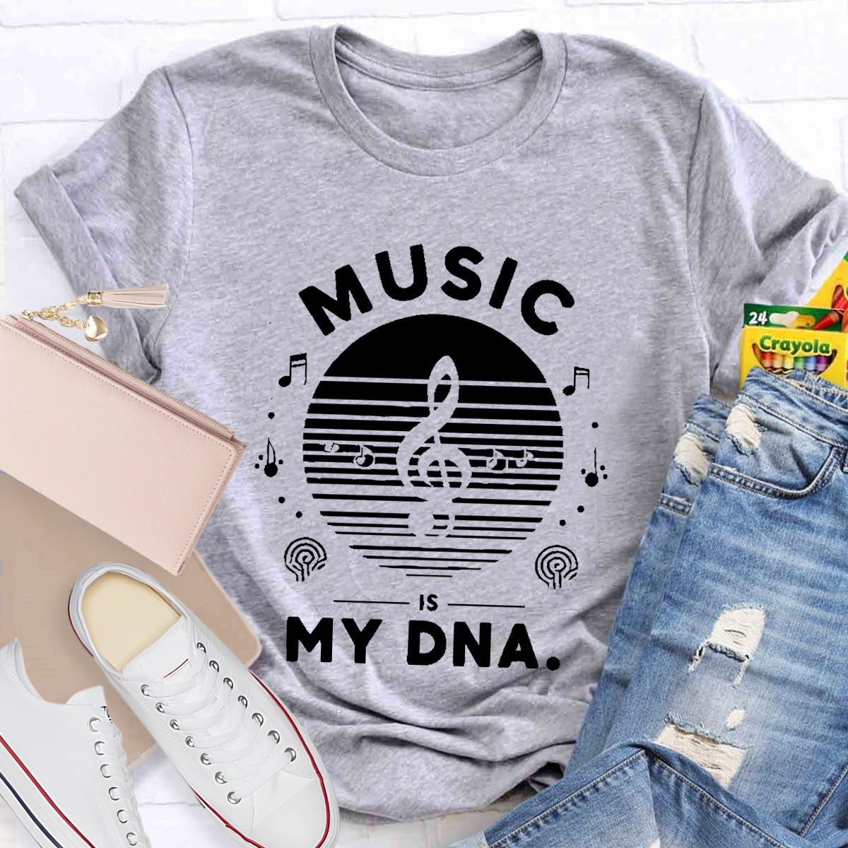 Music Is My Dna Teacher T-Shirt