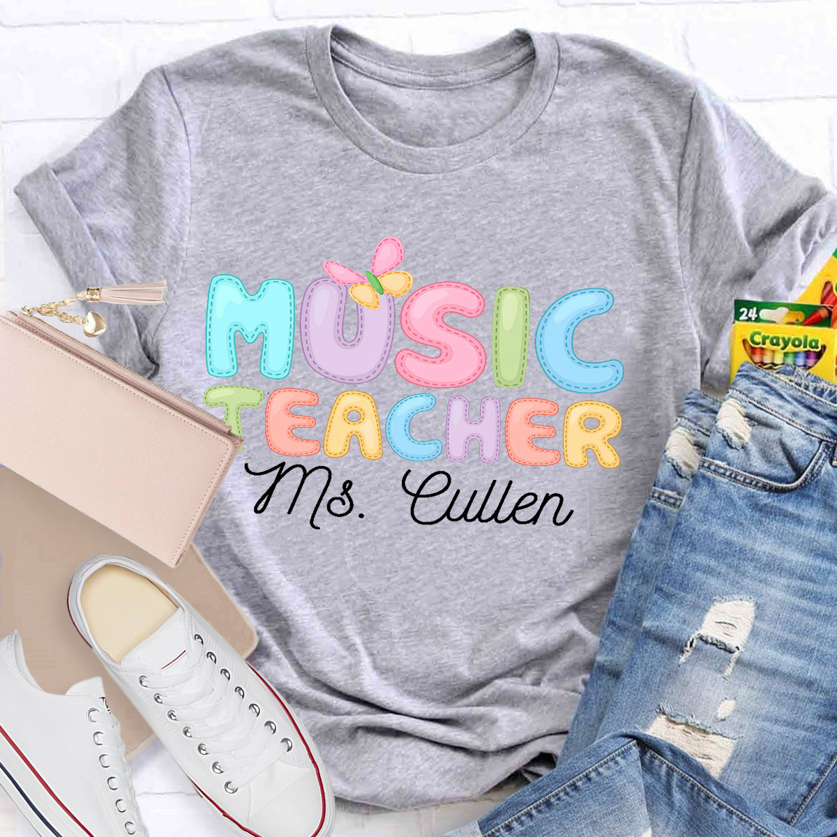 Personalize Name Music Teacher T-Shirt