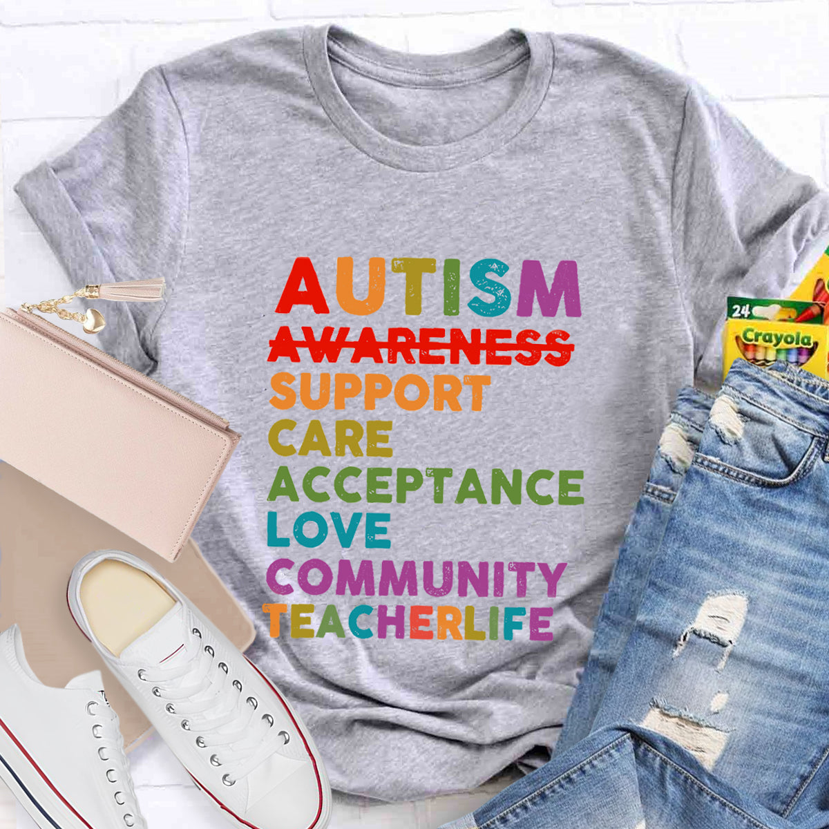 Autism Support Care Acceptance Love Community T-Shirt