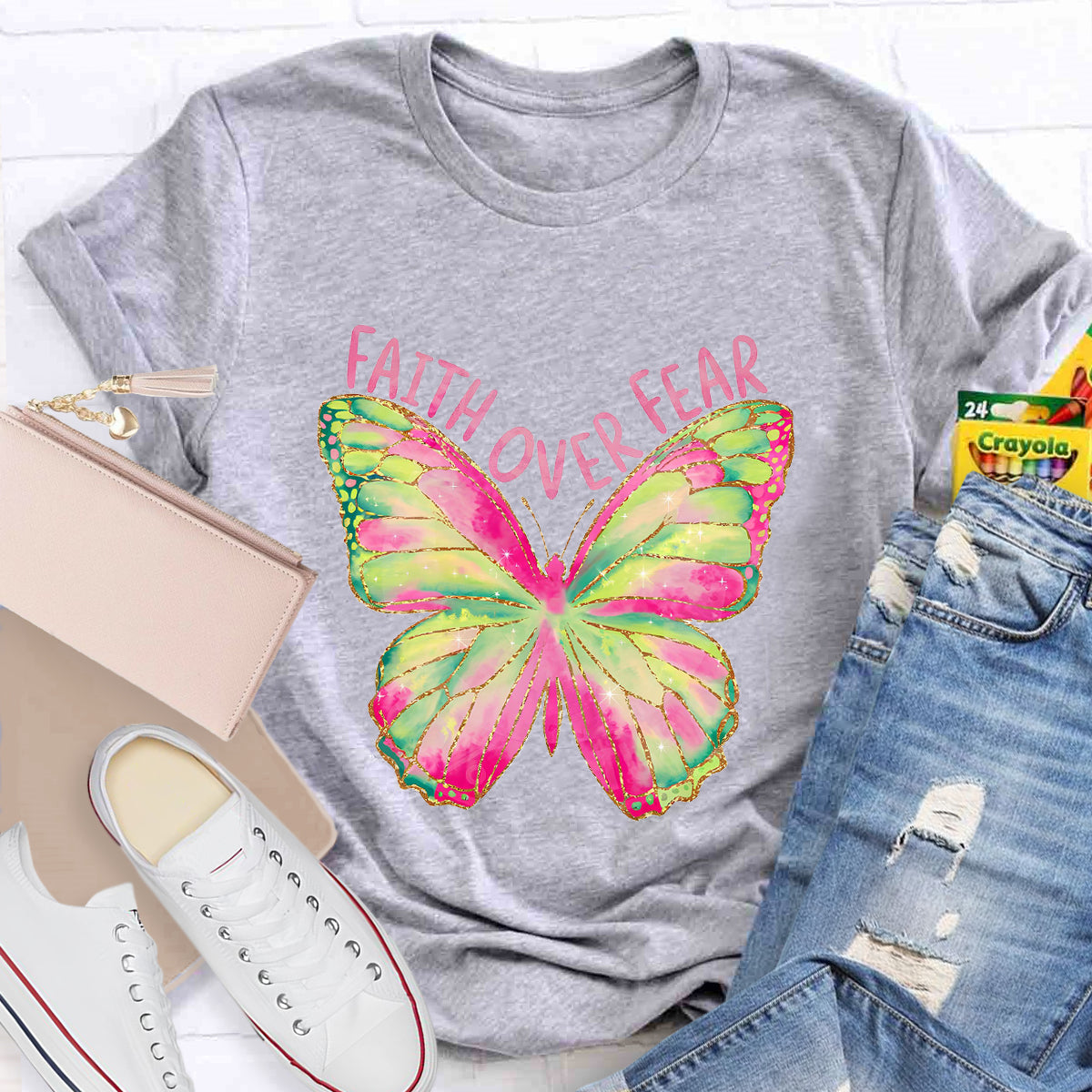 Faith Over Fear Butterfly T-Shirt
