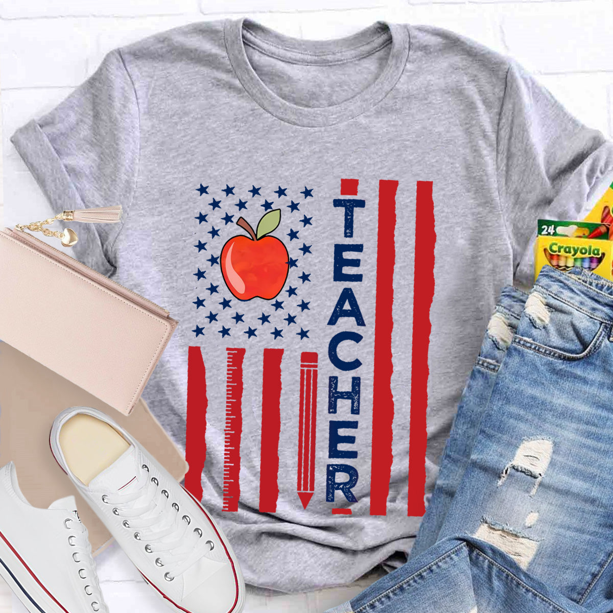Teacher Apple Star Teacher T-Shirt