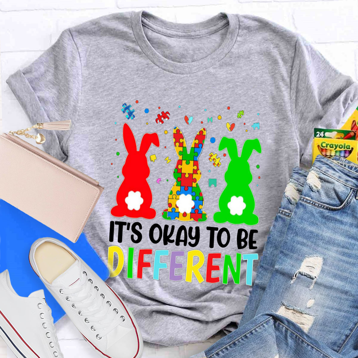 It's Okay To Be Different Bunny Easter T-Shirt