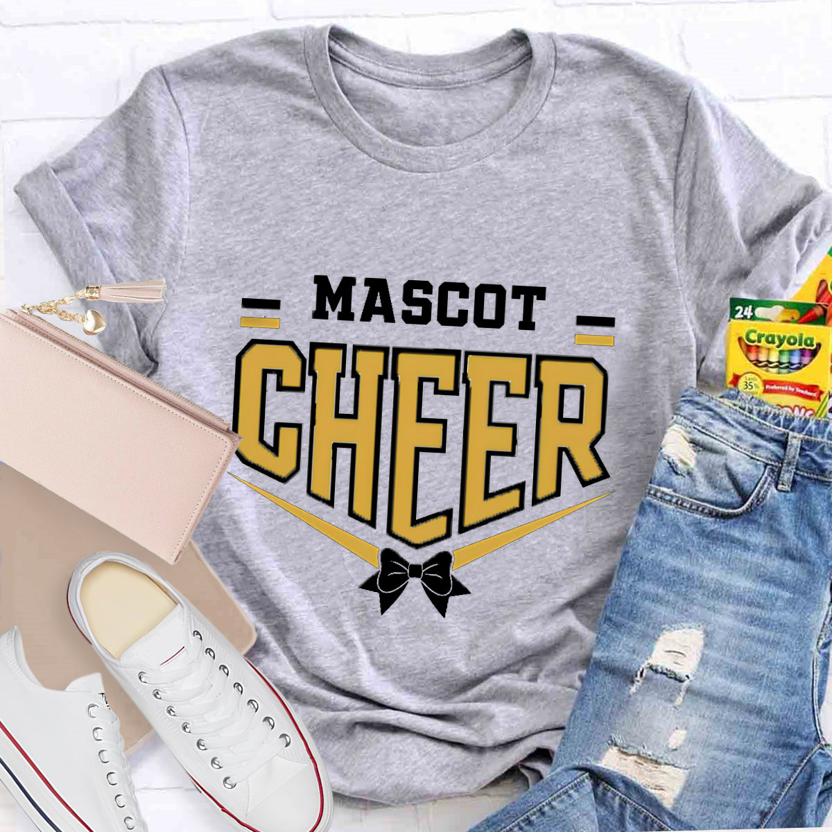 Personalized Mascot Cheer Teacher T-Shirt