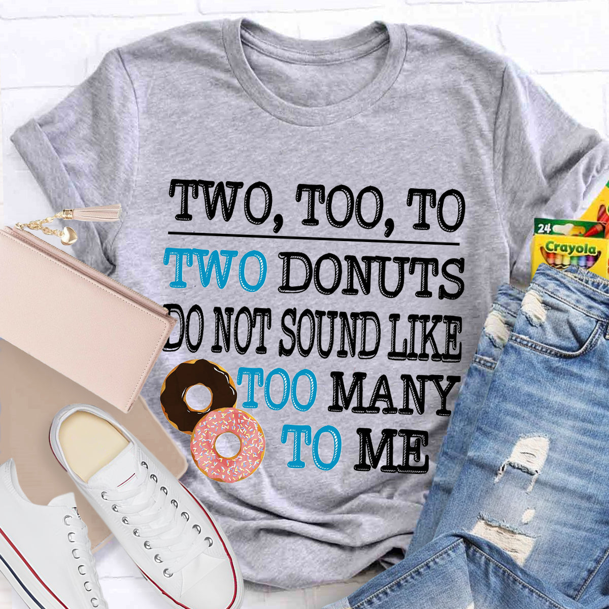 Two Too To Two Donuts English Teacher T-Shirt