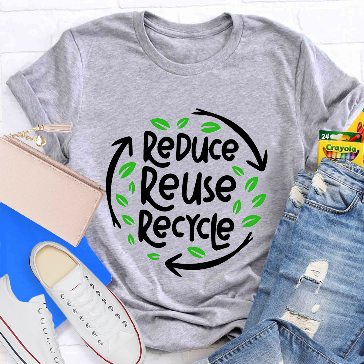 Reduce Reuse Recycle Earth Day T-Shirt