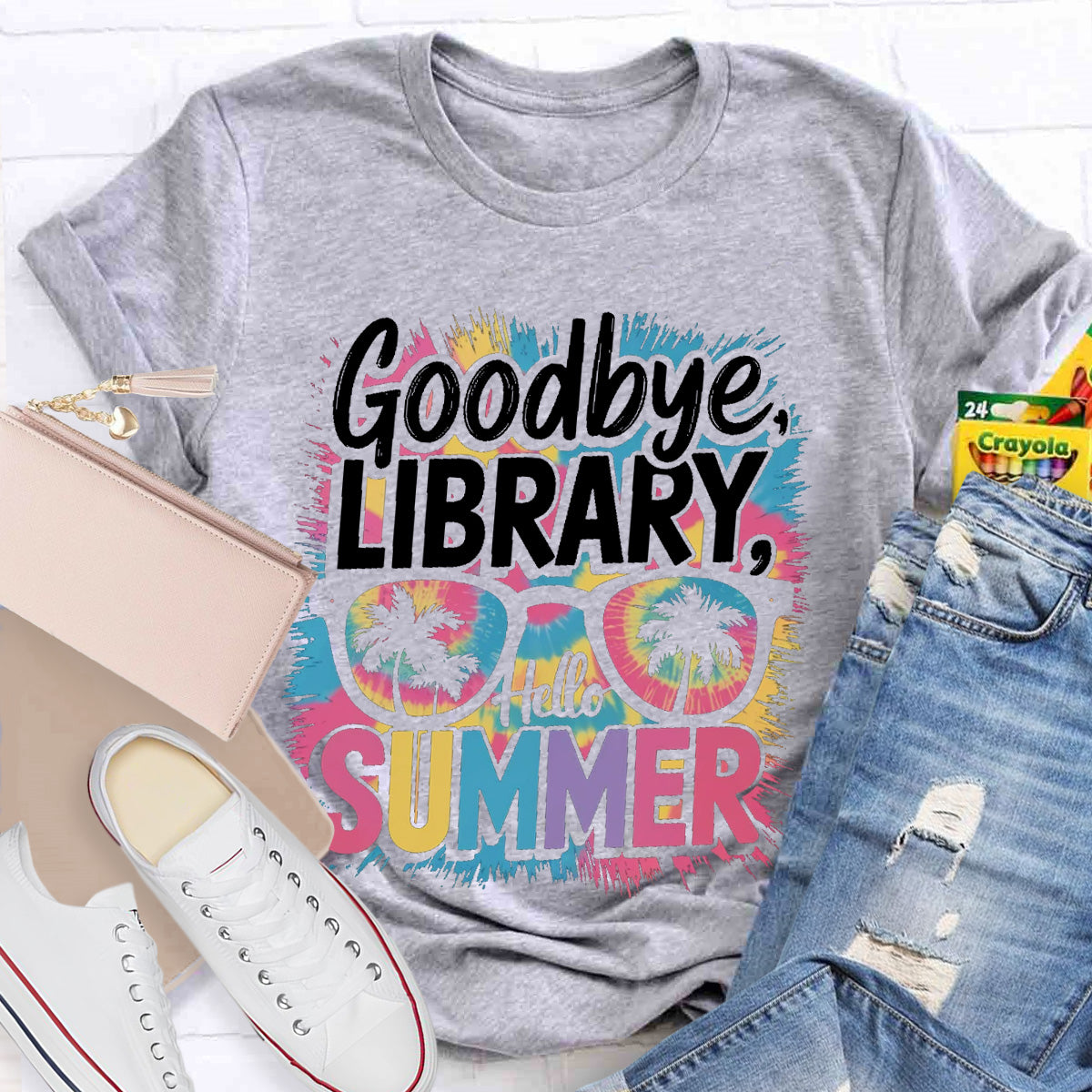 Goodbye Library Hello Summer Teacher T-Shirt