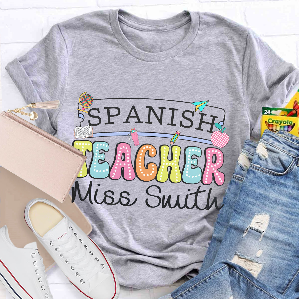 Personalized Spanish Teacher Name T-Shirt
