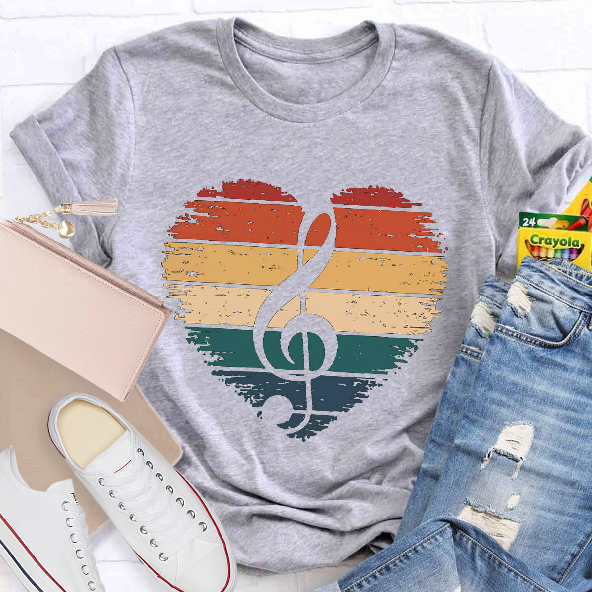 Rainbow Music Teacher T-Shirt