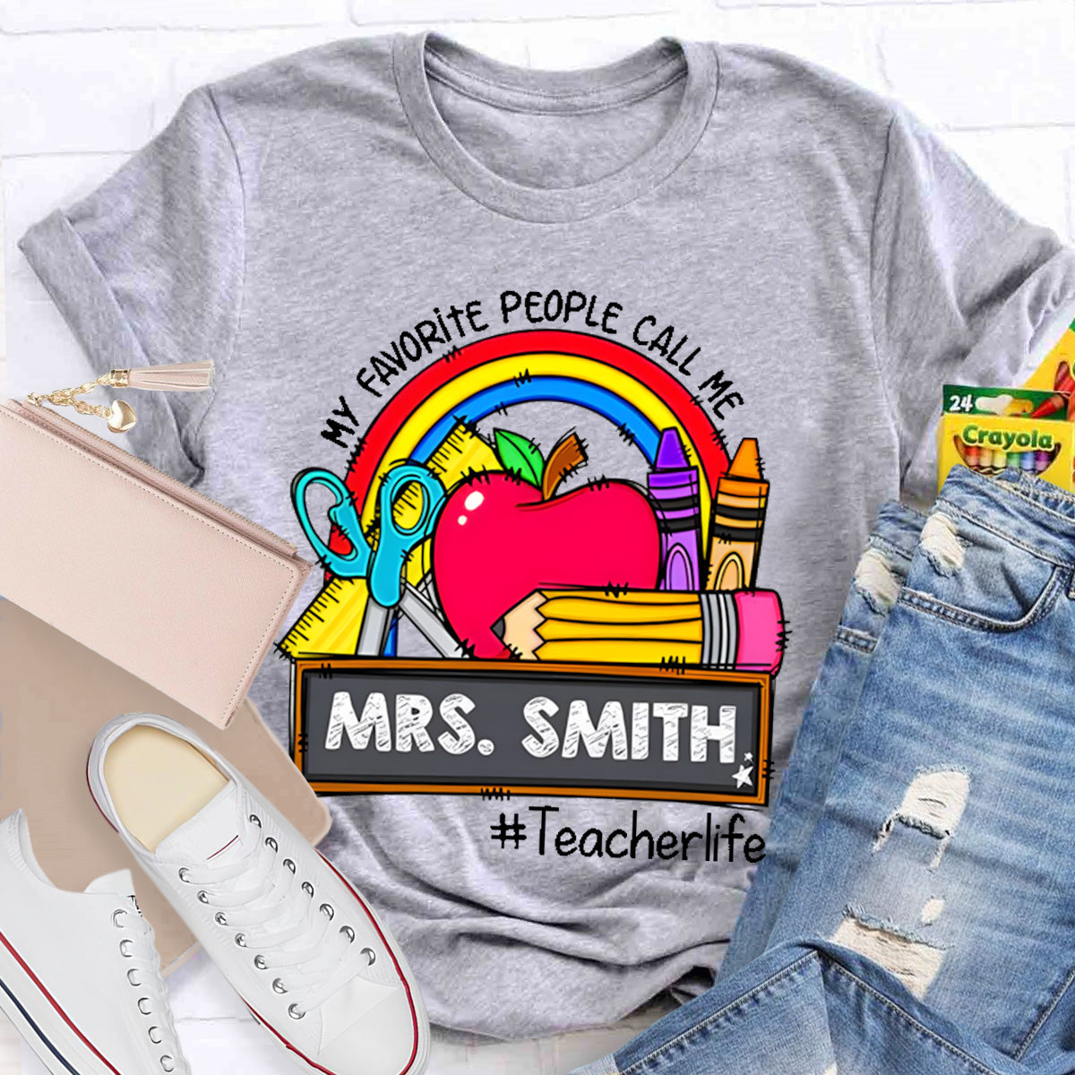 Personalized Name My Favorite People Call Me Teacherlife T-Shirt