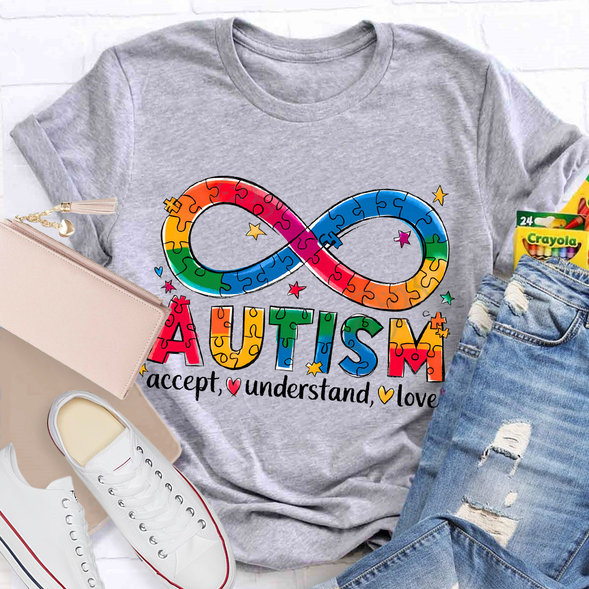 Autism Accept Understand Love Teacher T-Shirt