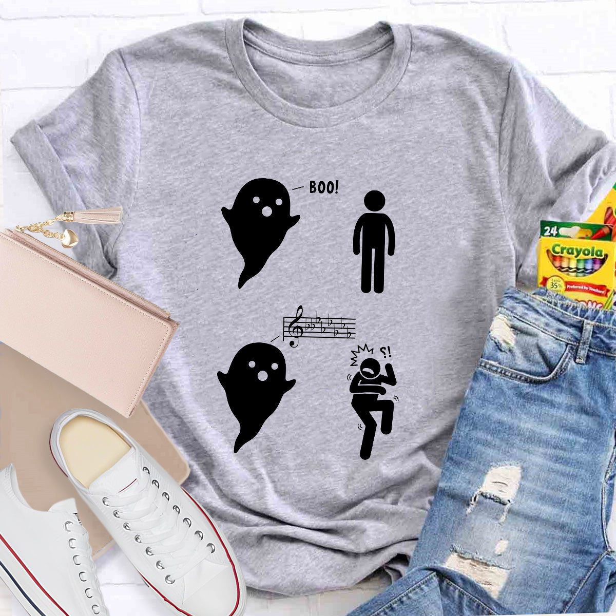 Scary Ghost And Music Teacher T-Shirt