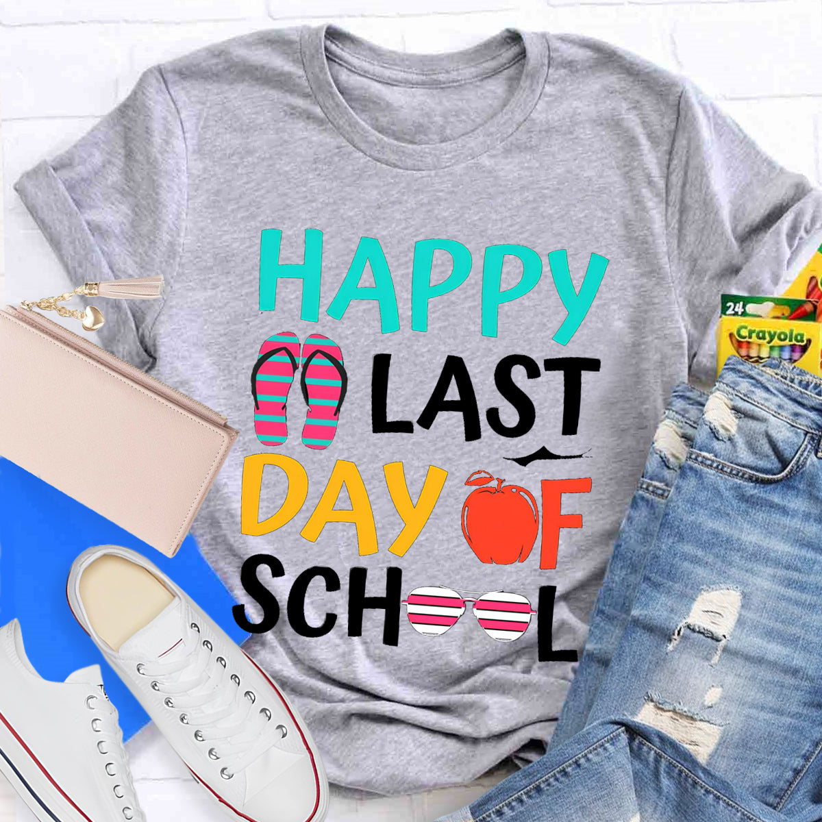 Happy Last Day Of School Beach Summer T-Shirt