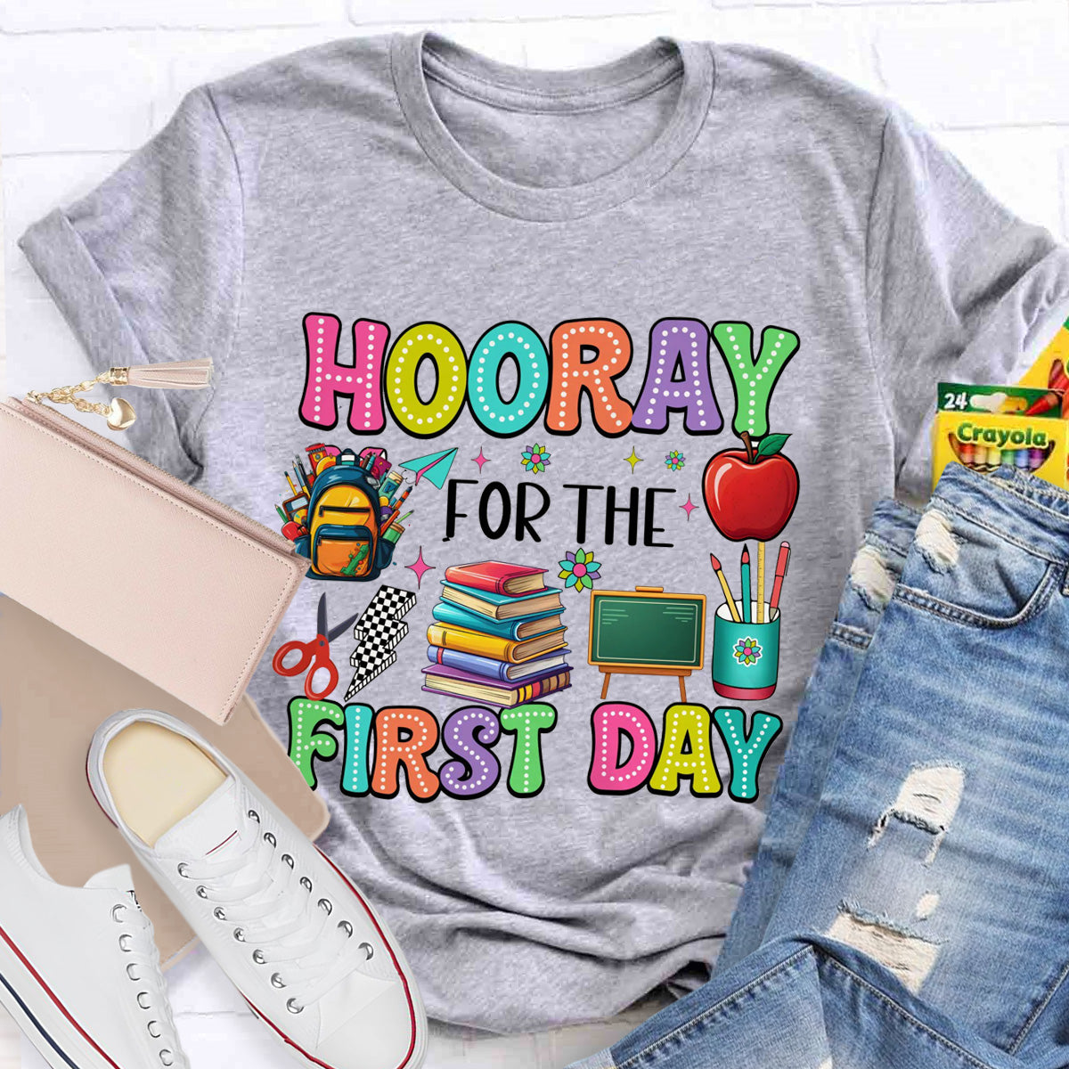Hooray For The First Day Teacher T-Shirt