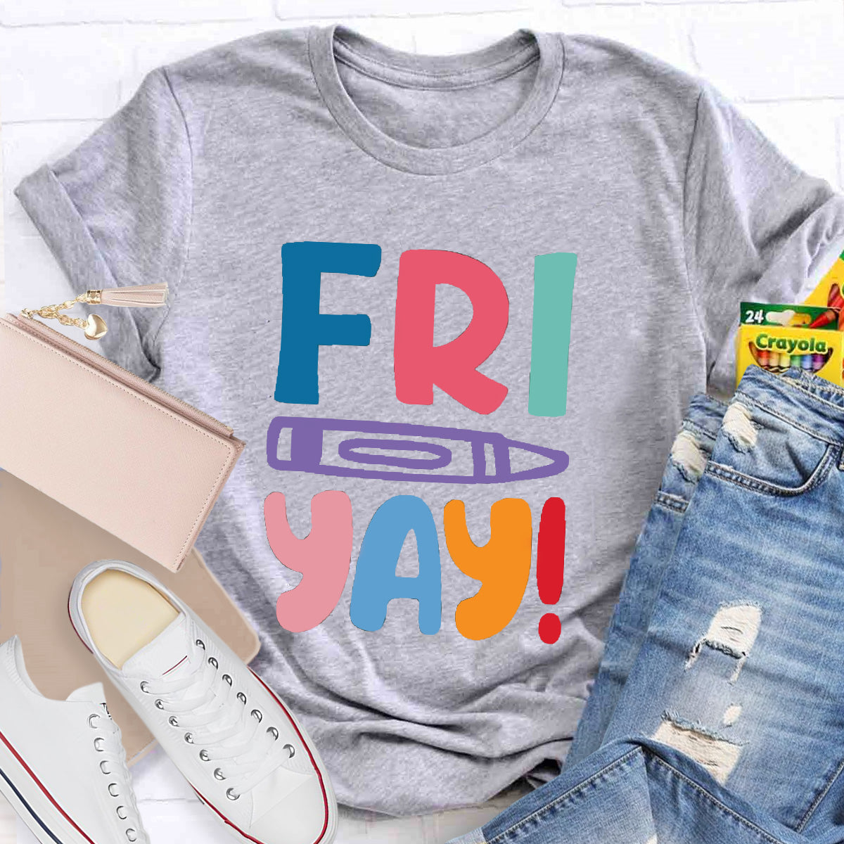 Fri Yay Pencil Teacher T-Shirt