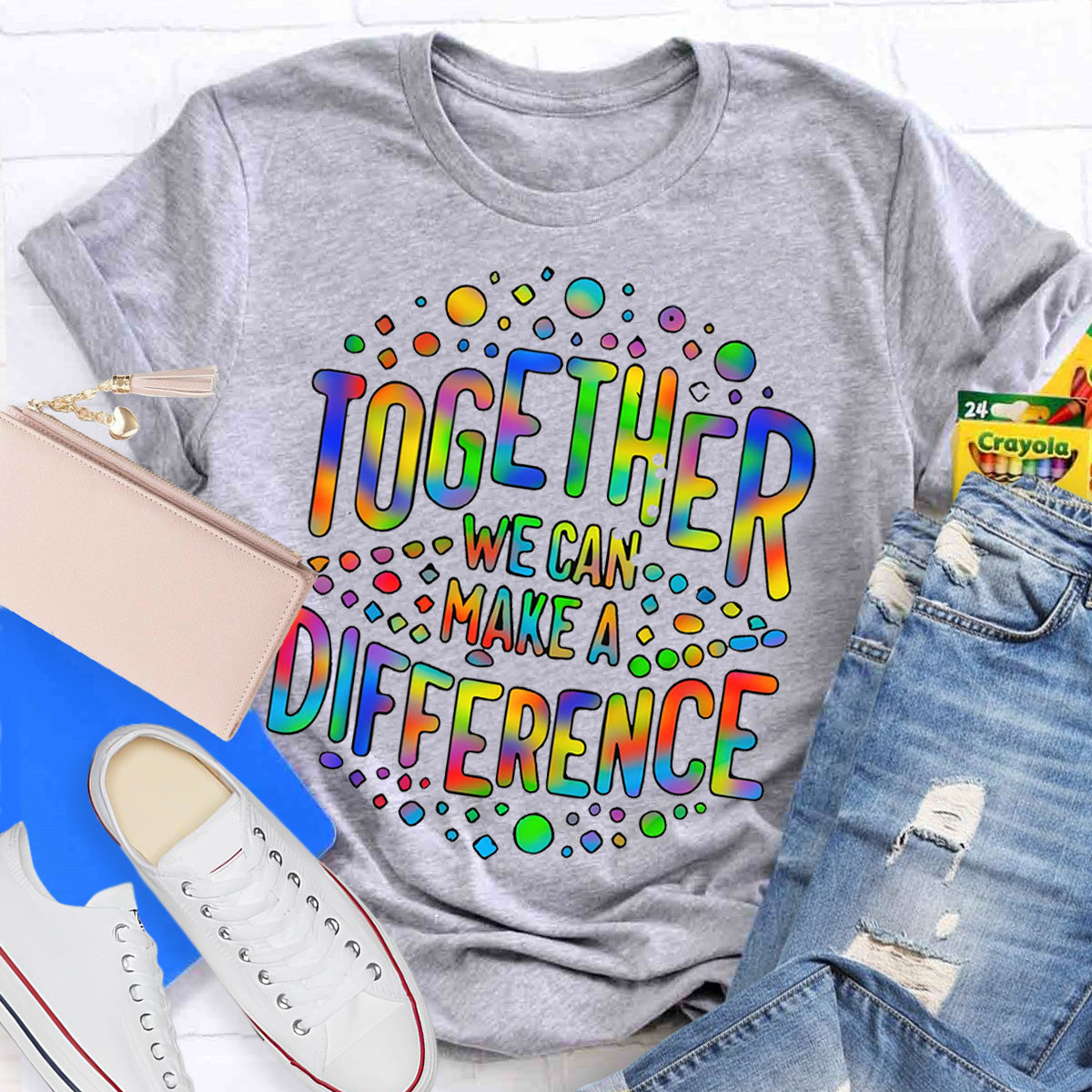 Together We Can Make A Difference Teacher T-Shirt