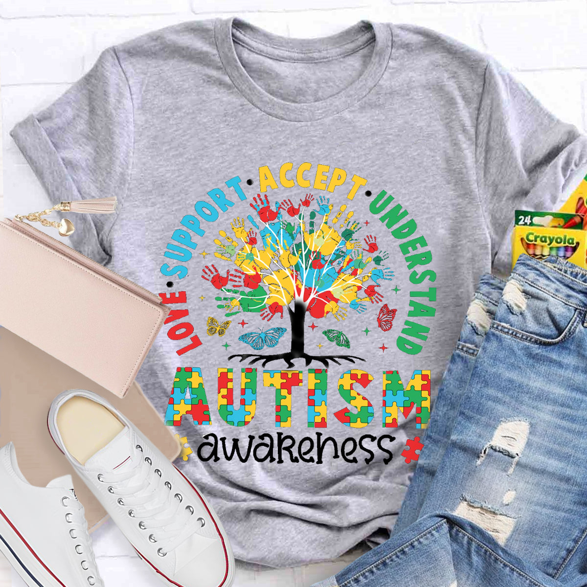 Love Support Accept Understand Teacher T-Shirt
