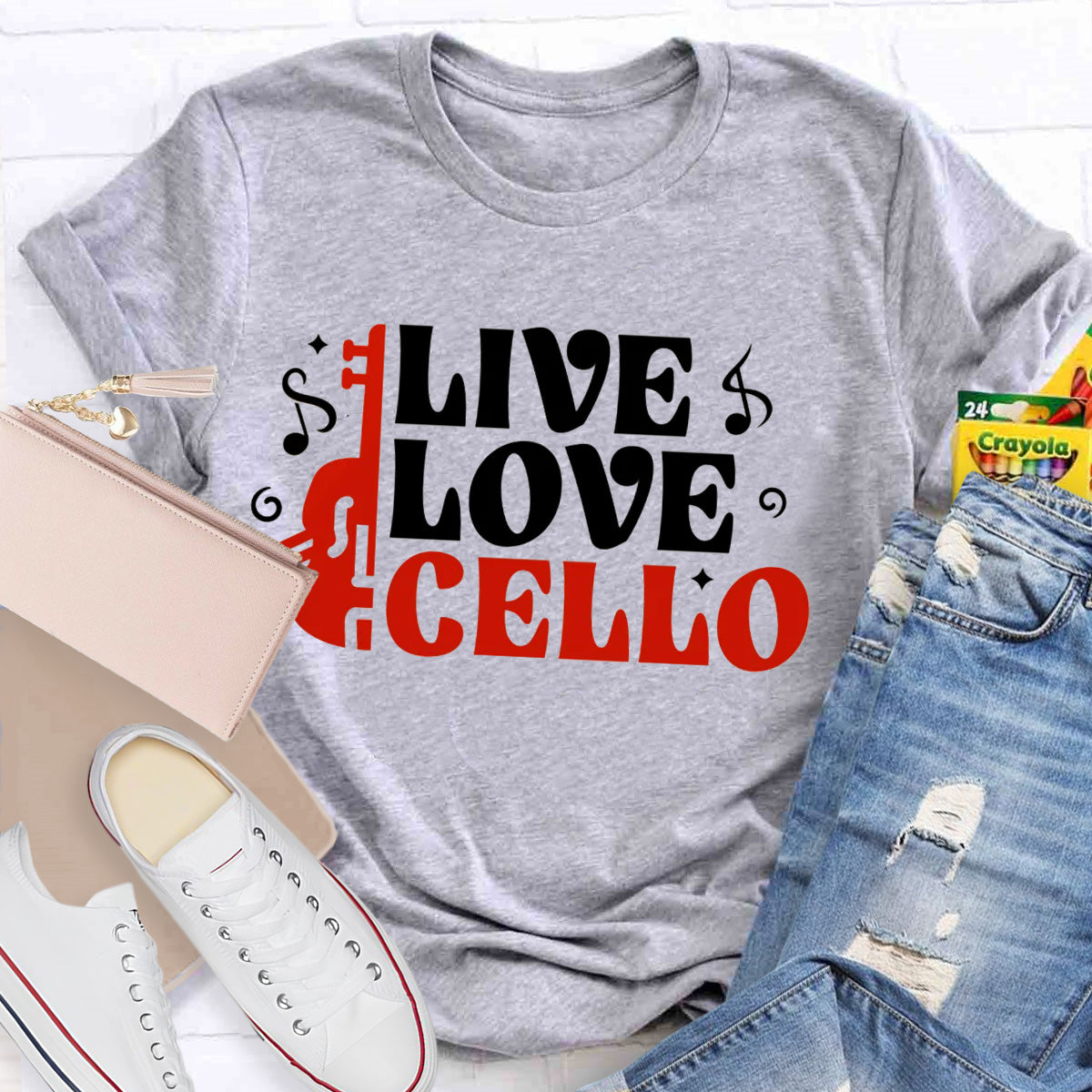Live Love Cello Teacher T-Shirt