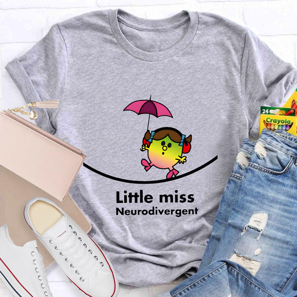 Neurodivergent Little Miss Teacher T-Shirt