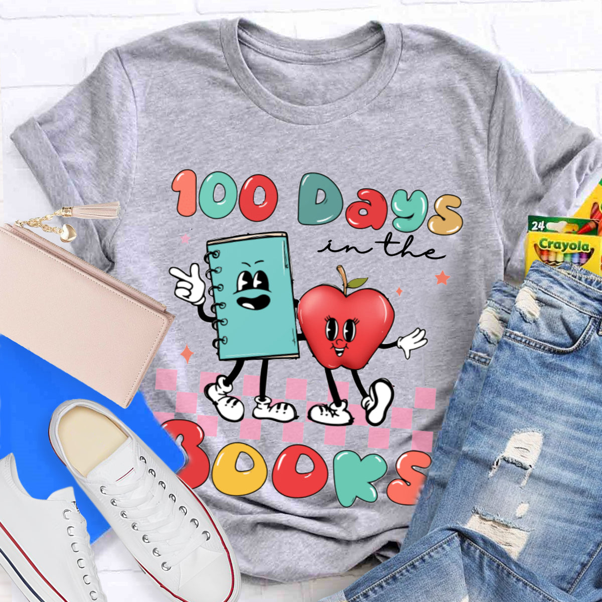 100 Days In The Books Teacher T-Shirt