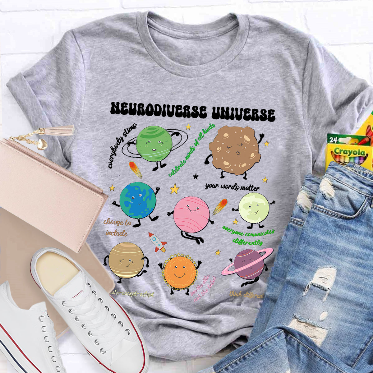 Neurodiverse Universe  Teacher T-Shirt