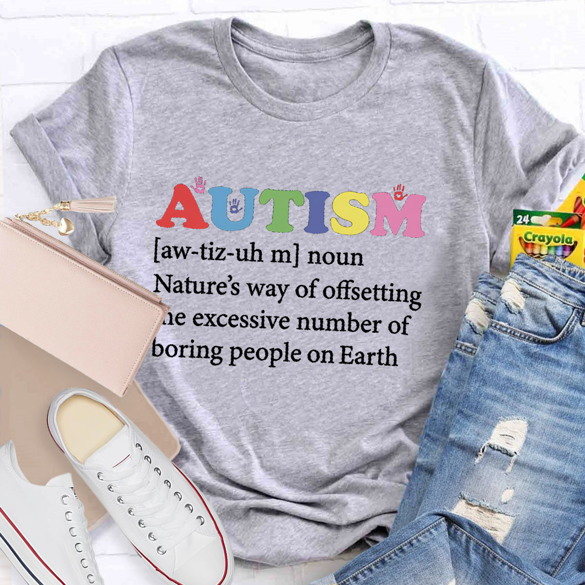 Boring People On Earth Autism Teacher T-Shirt