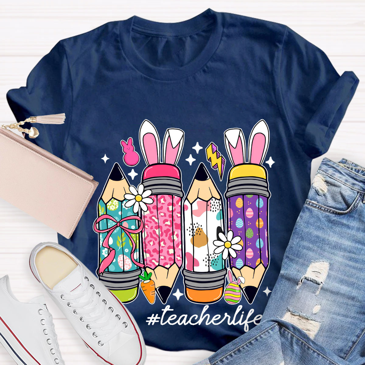 Easter Pencil Teacher life T-Shirt