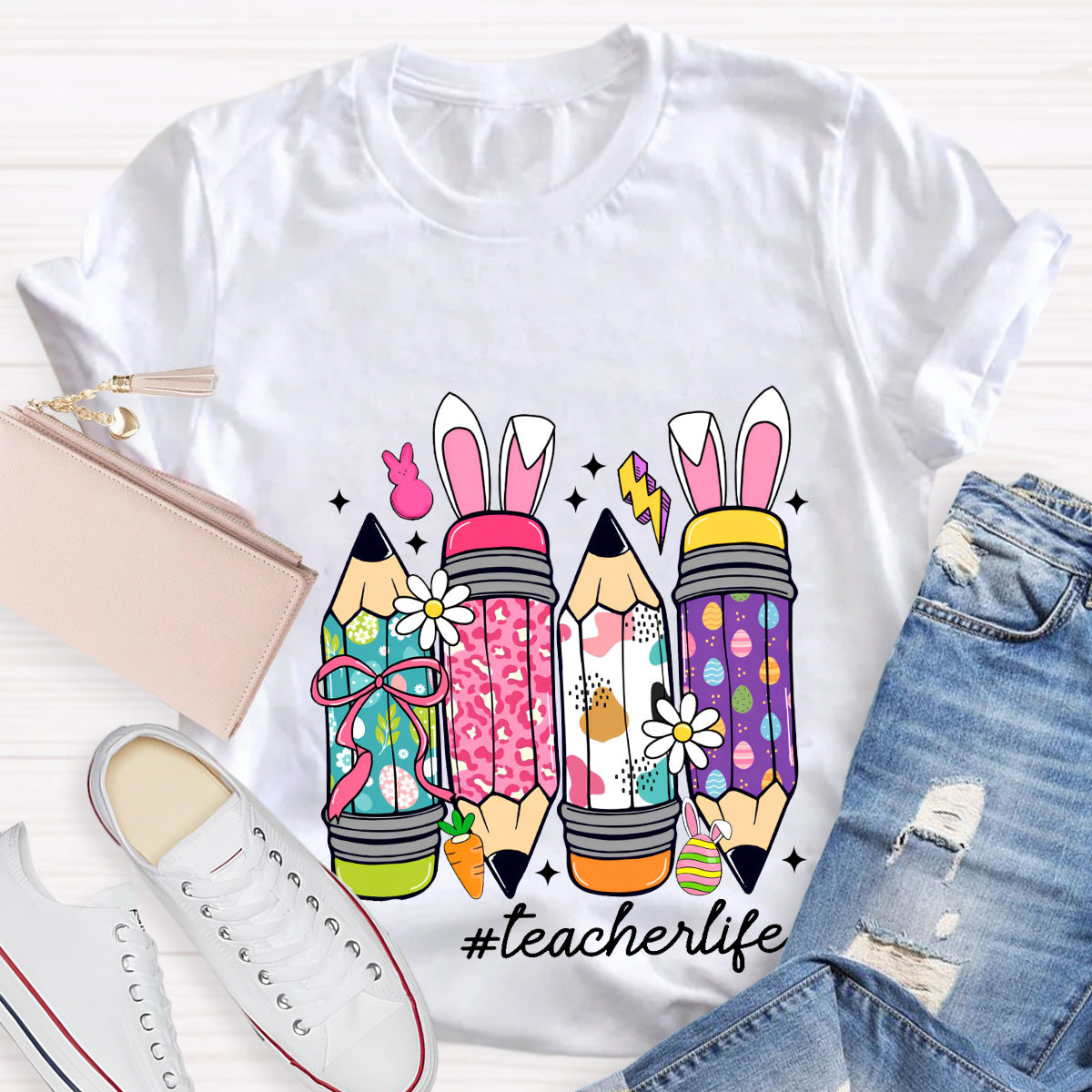 Easter Pencil Teacher life T-Shirt