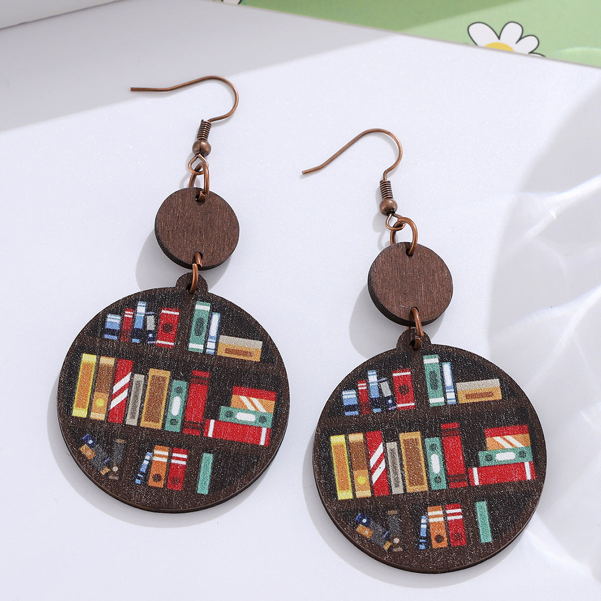Bookshelf Charm Teacher Earrings