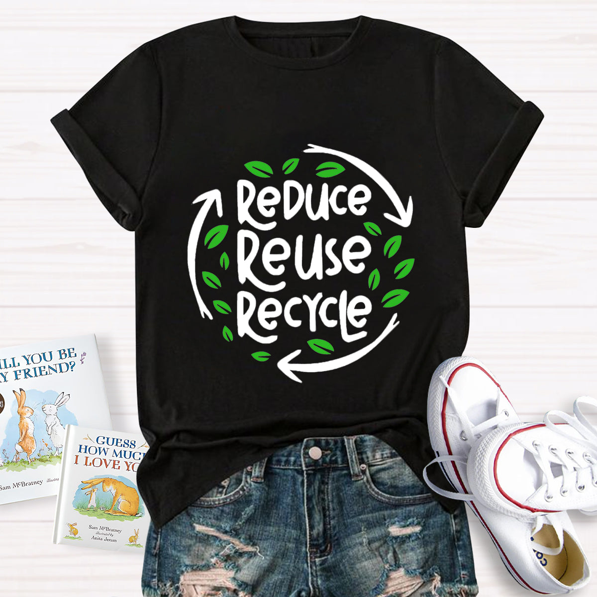 Reduce Reuse Recycle Earth Day T-Shirt