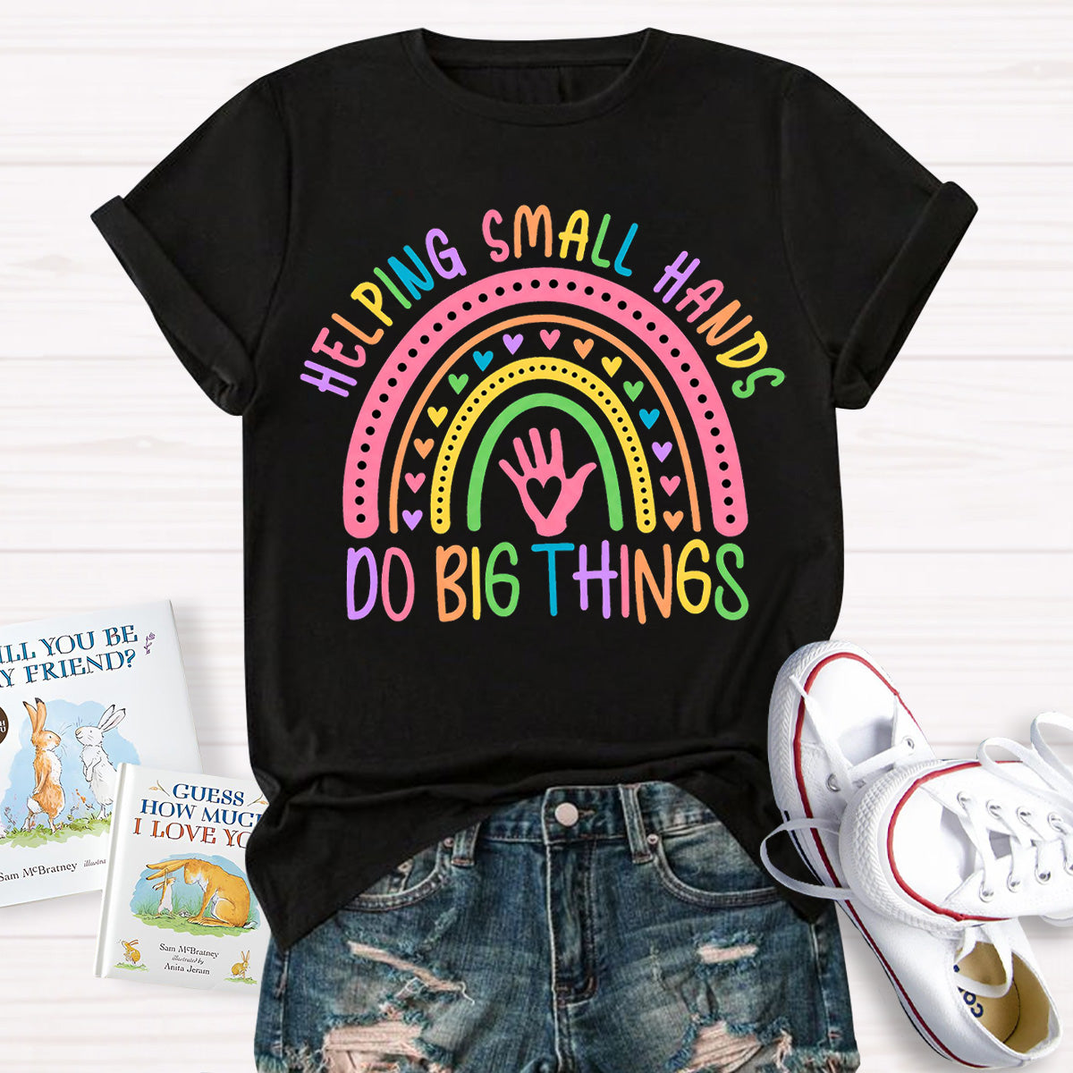 Helping Small Hands Do Big Things Teacher T-Shirt