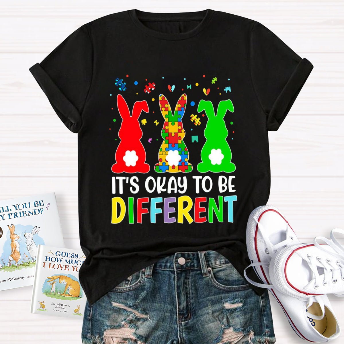 It's Okay To Be Different Bunny Easter T-Shirt