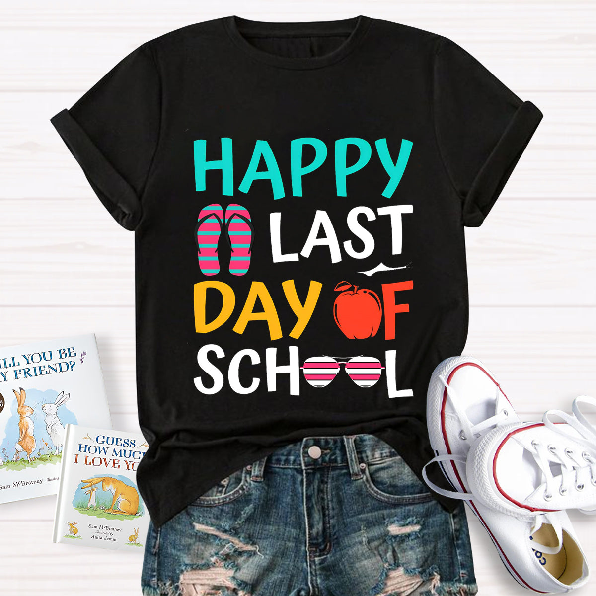 Happy Last Day Of School Beach Summer T-Shirt