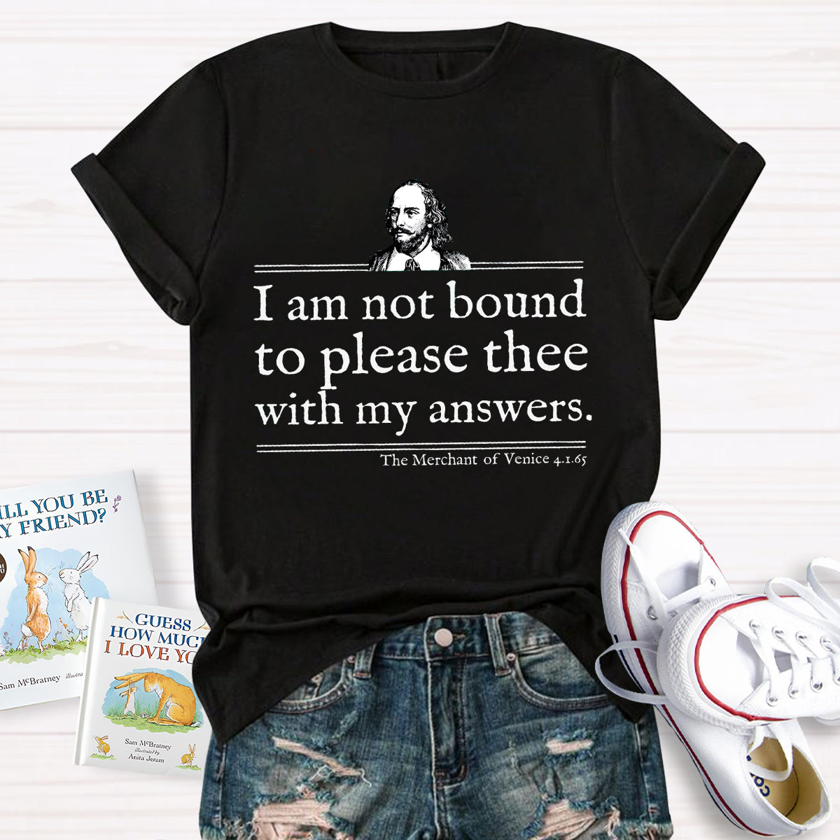 I Am Not Bound To Please Thee With My Answers Teacher T-Shirt