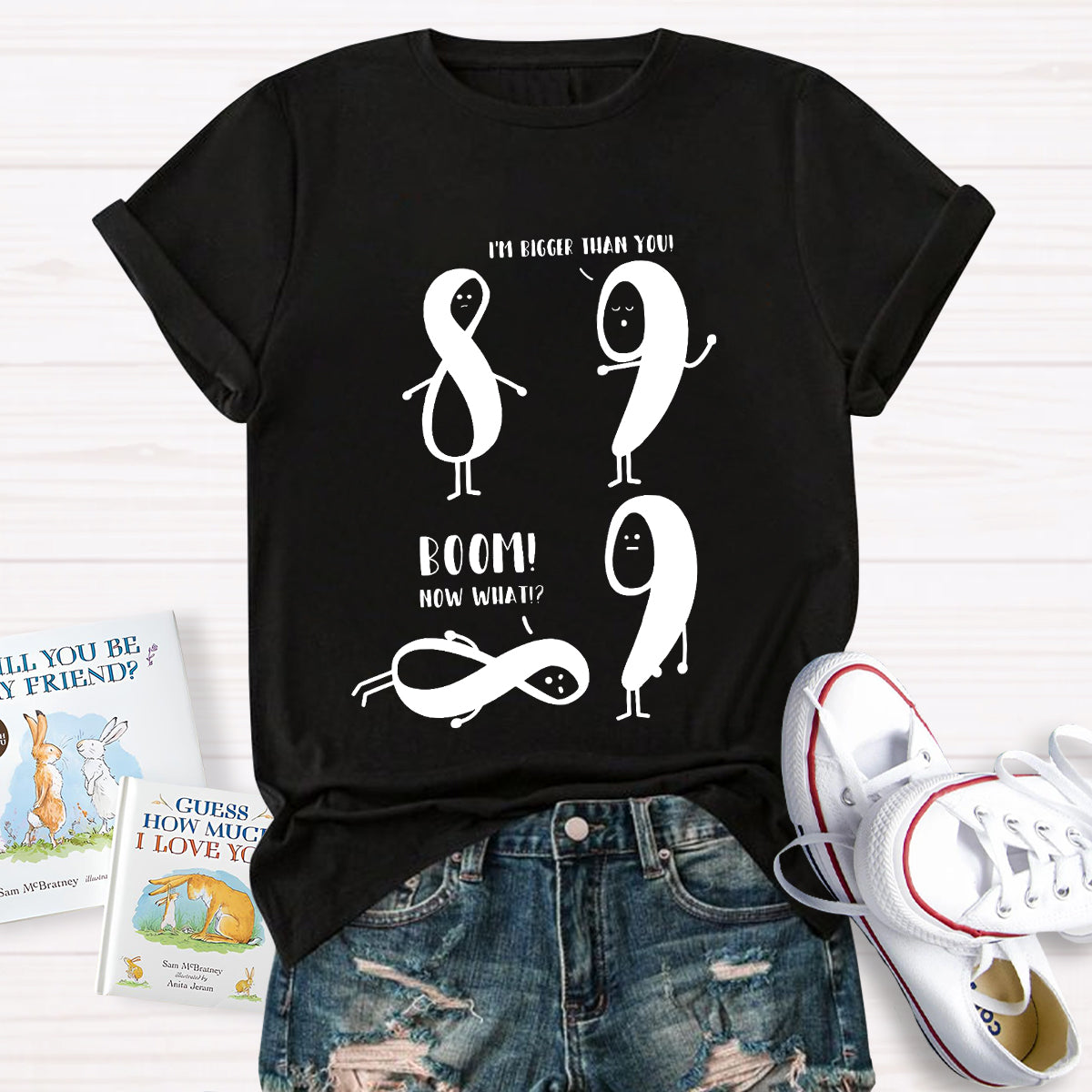 Funny Math I'm Bigger Than You Teacher T-Shirt