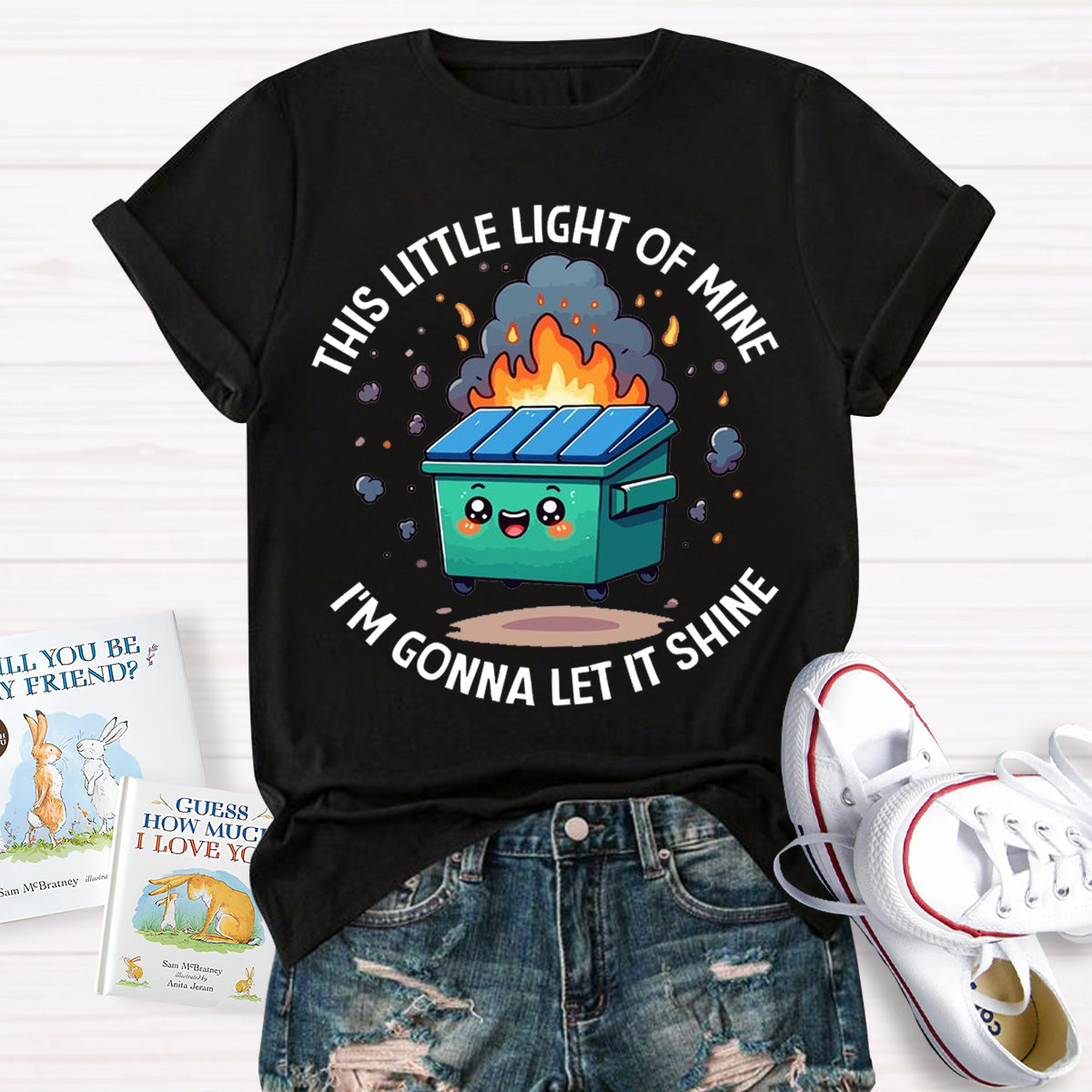 This Little Light Of Mine Lil Emotional Dumpster Fire ABA Therapist Teacher T-Shirt