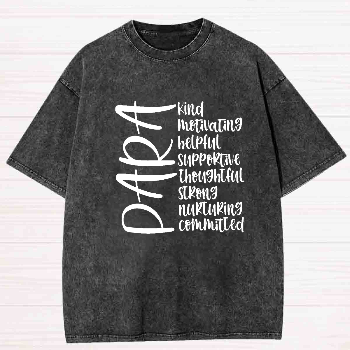 Kind Helpful Thoughtful Para Teacher Washed T-shirt
