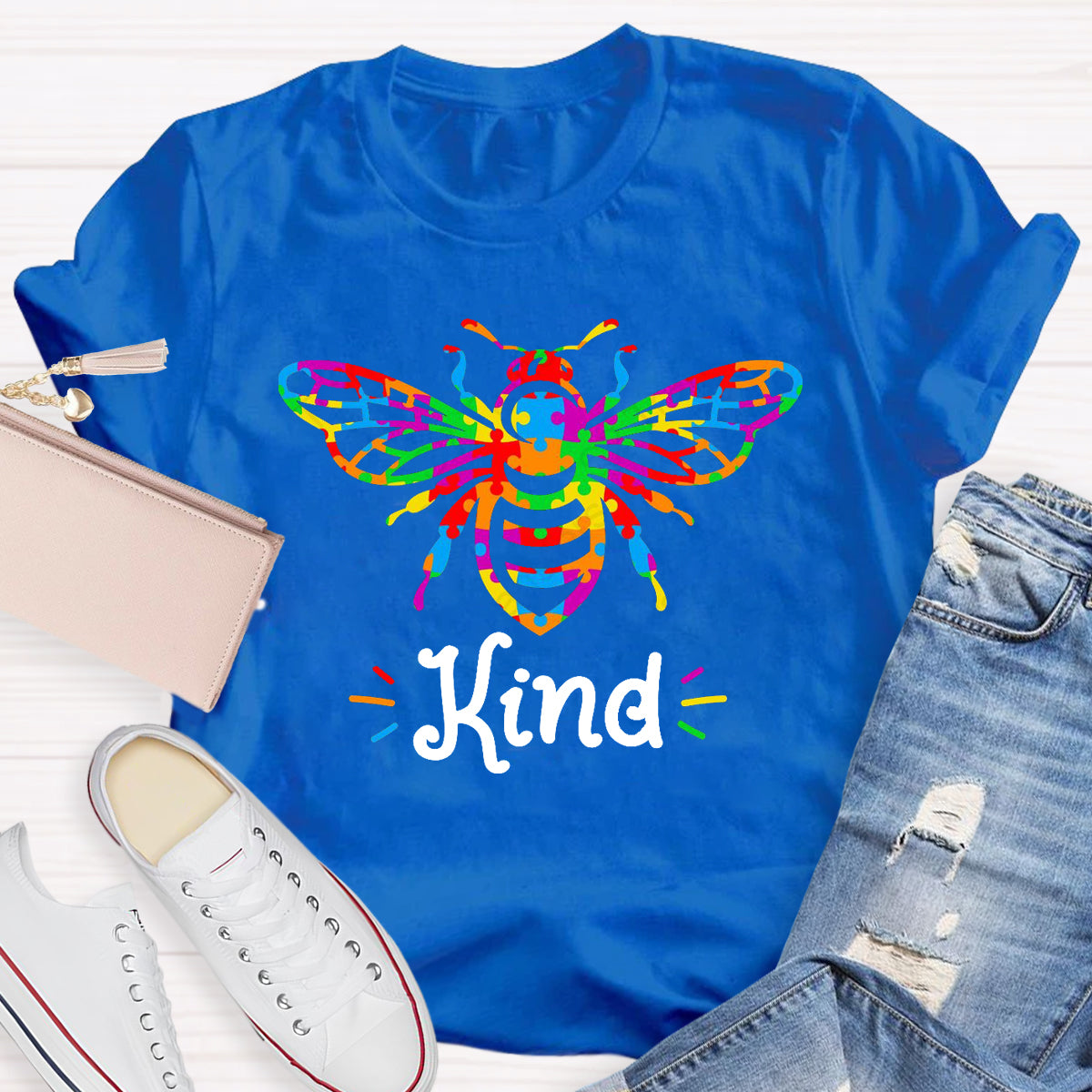 Colorful Bee Kind T-Shirt