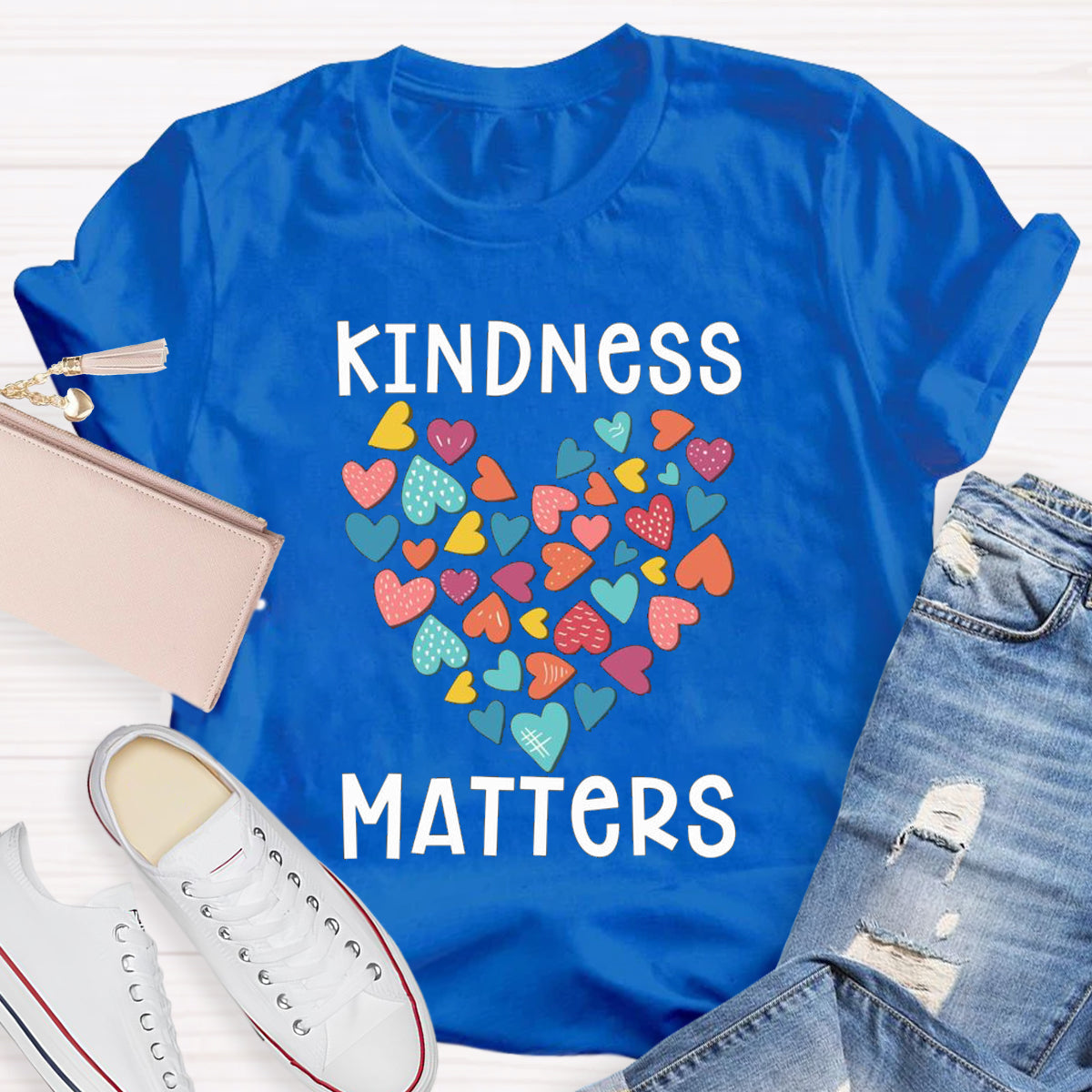 Kindness Matters Colorful Heart T-Shirt