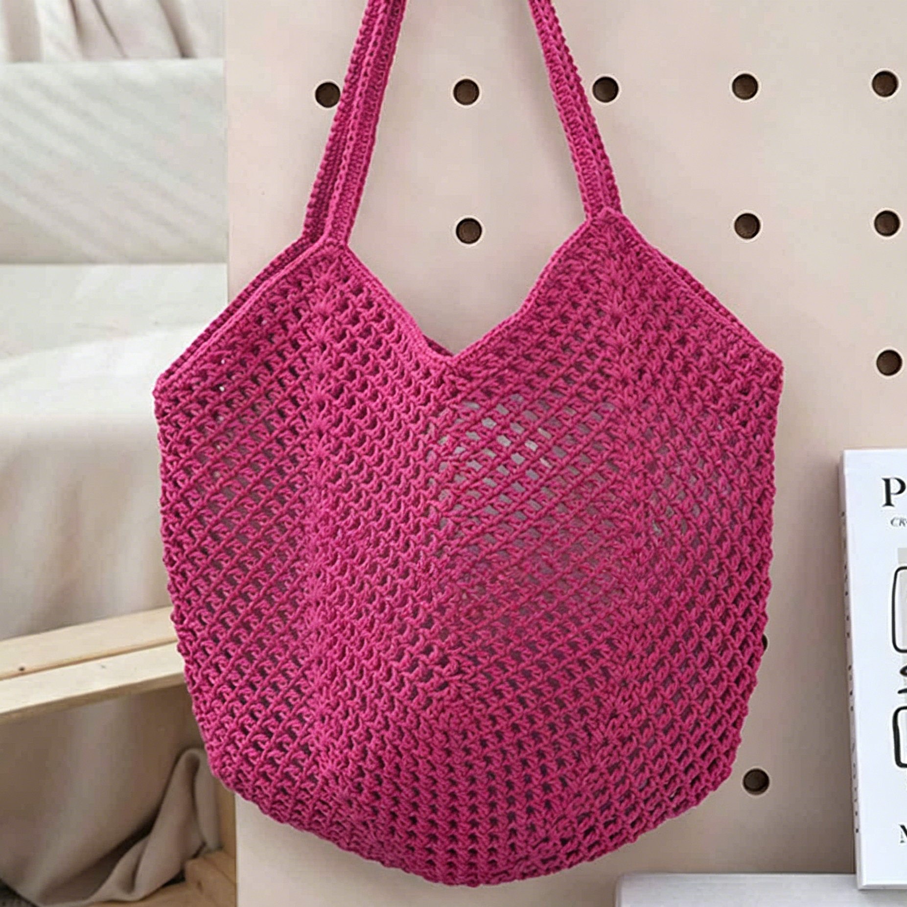 Women's Open-Weave Tote Bag — Summer Beach & Vacation Bag