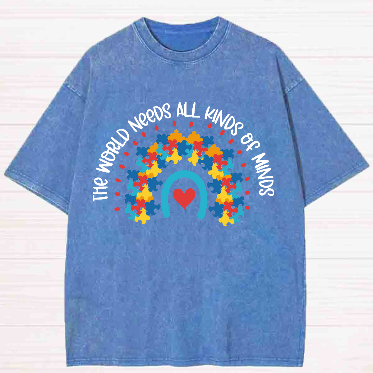 The World Needs All Kinds of Minds Washed T-shirt