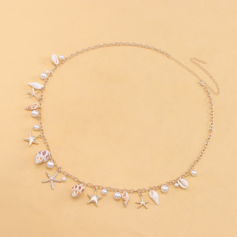 Bohemian Beach-Style Seashell & Conch Pendant Necklace And Bracelet Set