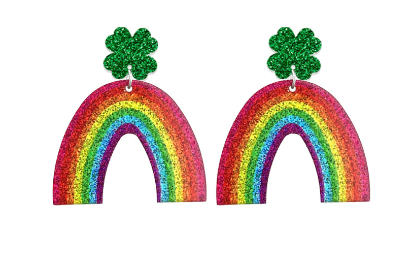 Saint Patrick Green Acrylic Earrings
