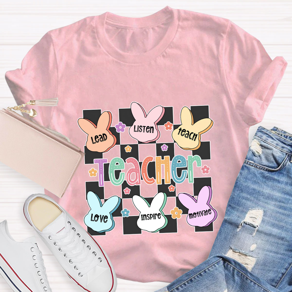 Teacher Of The Sweetest Bunnies Teacher T-Shirt