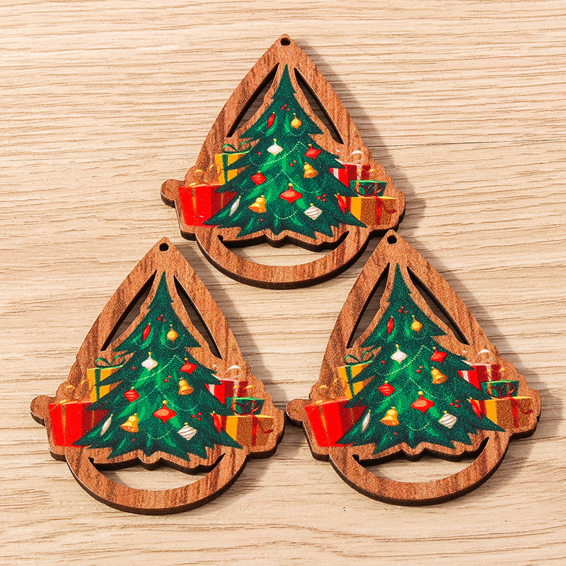 Cute Water Drop Santa Claus Elk Tree Gift Ornament