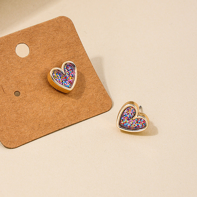Cute Heart Alloy Earrings