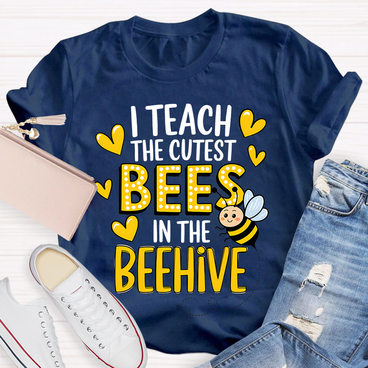 I Teach The Cutest Bees Teacher T-Shirt
