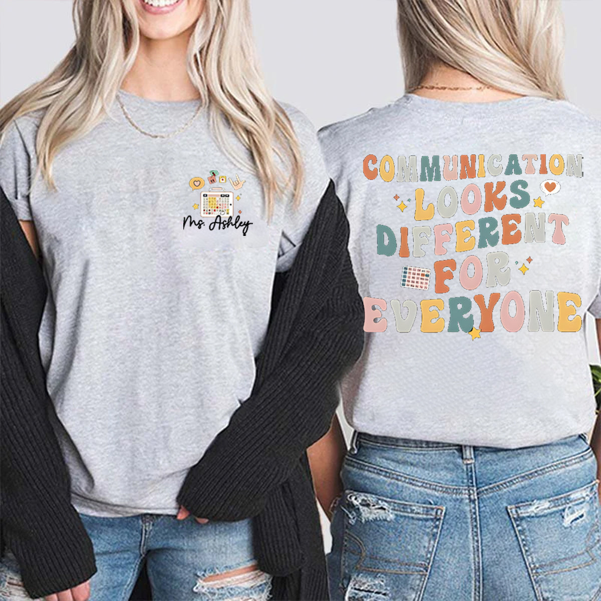 Personalized Name Different For Everyone Double Printed T-shirt