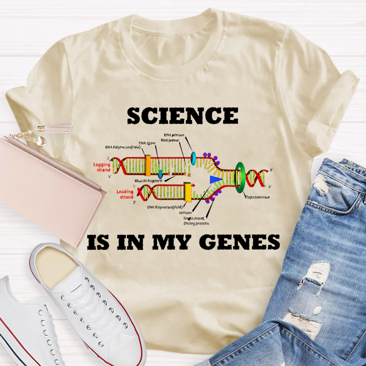 Science Is In My Genes Teacher T-Shirt