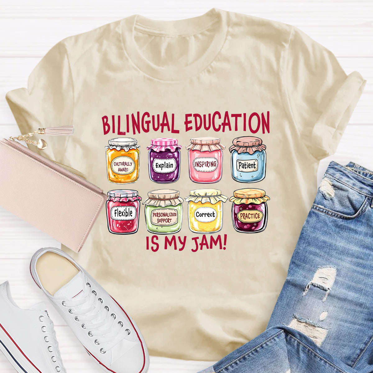 Bilingual Education Is My Jam Teacher T-Shirt