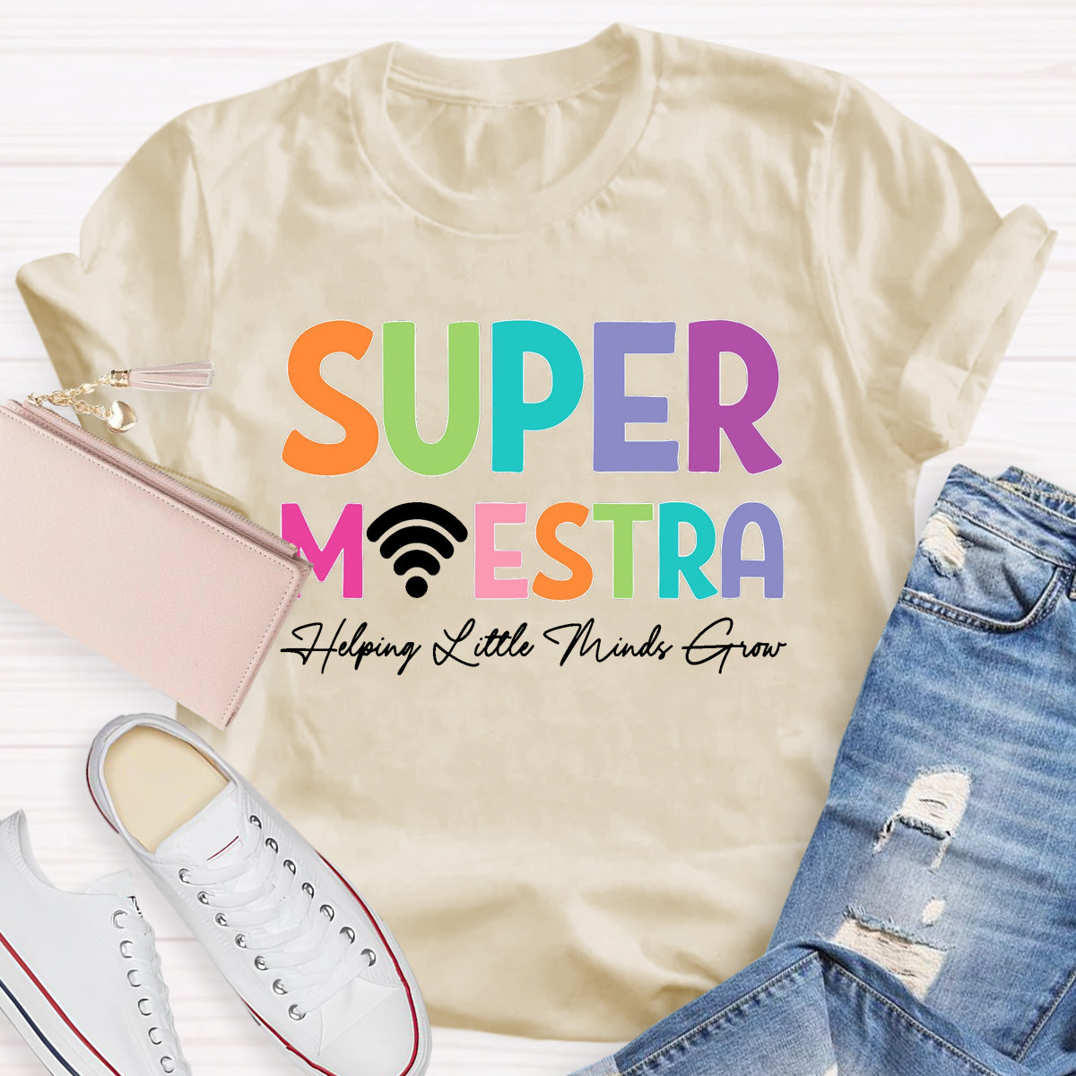 Super Maester Help Little Minds Grow Teacher T-Shirt